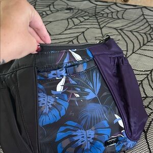 LUG Mini Shuffle Resort Tropics Black and Purple Purse